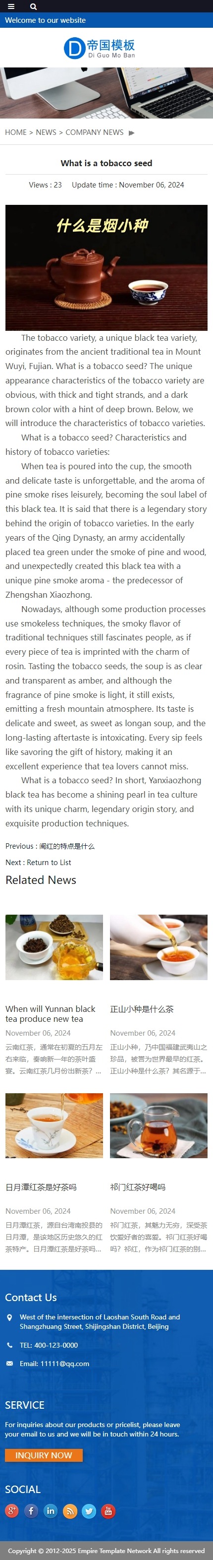 帝国cms响应式英文外贸企业网站模板自适应移动端_移动端资讯内容页