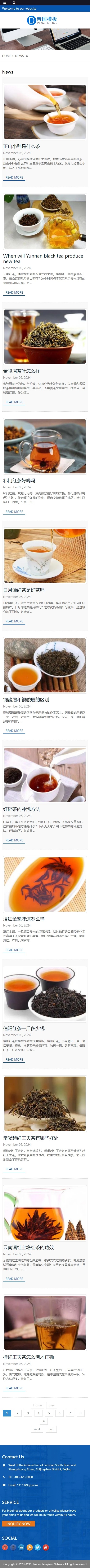 帝国cms响应式英文外贸企业网站模板自适应移动端_移动端资讯列表页
