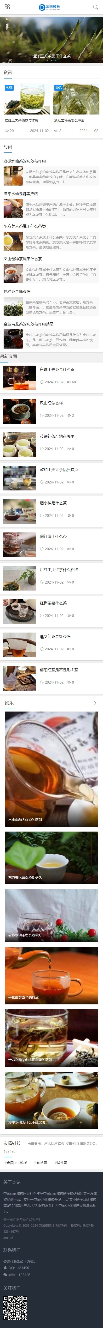 帝国CMS新闻资讯个人博客工作室自适应HTML5整站模板_移动版首页