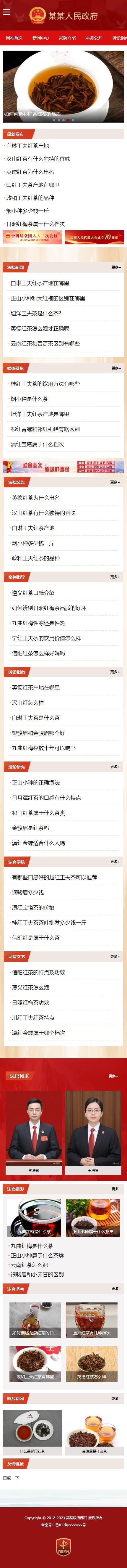 帝国cms响应式政府部门单位网站模板自适应移动端_移动端首页