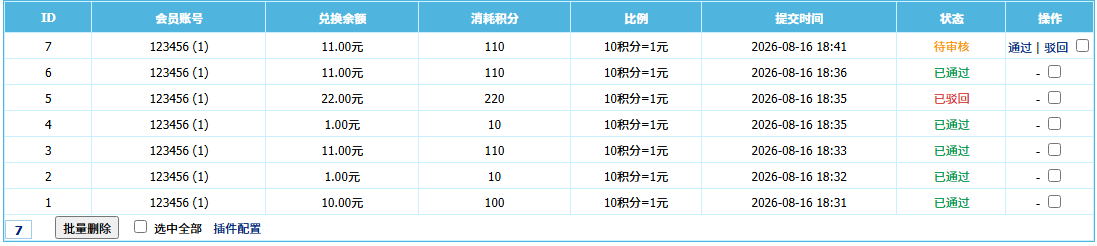 帝国CMS会员积分兑换余额插件 帝国CMS会员积分兑换余额插件