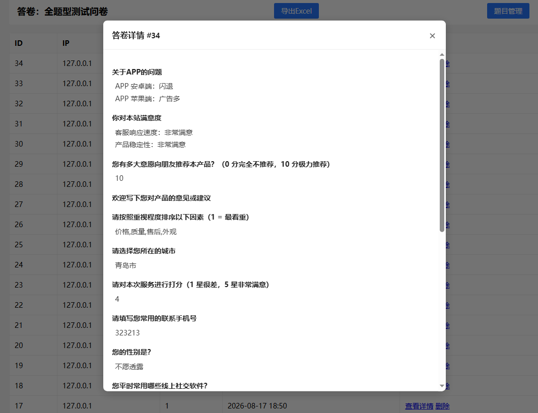 帝国CMS问卷调查插件 帝国CMS问卷调查插件